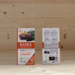 Txokolatea beltza laranja %85 KAOKA, EQUIMERCADO, 100g