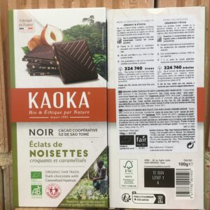 Txokolate Beltza %66 Hur Karamelizatuekin, Kaoka